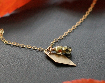 juliet - gold and bronze pendant necklace by elephantine