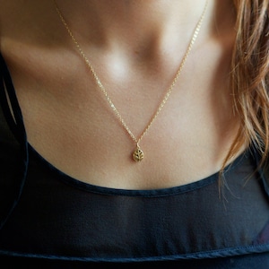 the memory little gold leaf necklace by elephantine image 4