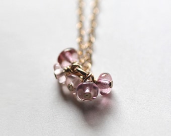 love story - bead cluster necklace