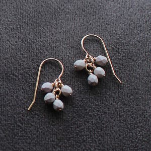 lucky earrings in clay colored beads 14k goldfill earrings handmade by elephantine image 2
