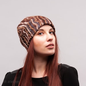 Slouch Beanie Hat, Winter hat, Merino Wool Slouchy Beanie Hat, Outdoor Hat, Beanie for women, Gift for her