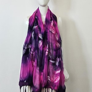 Felted scarf, Women&#39;s Wool Scarf, Chunky Scarf, Multi-coloured Shawl, Christmas gift for women, Gift for Wife