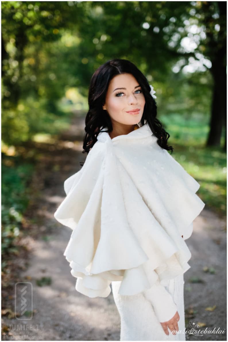 duo shawl felted button