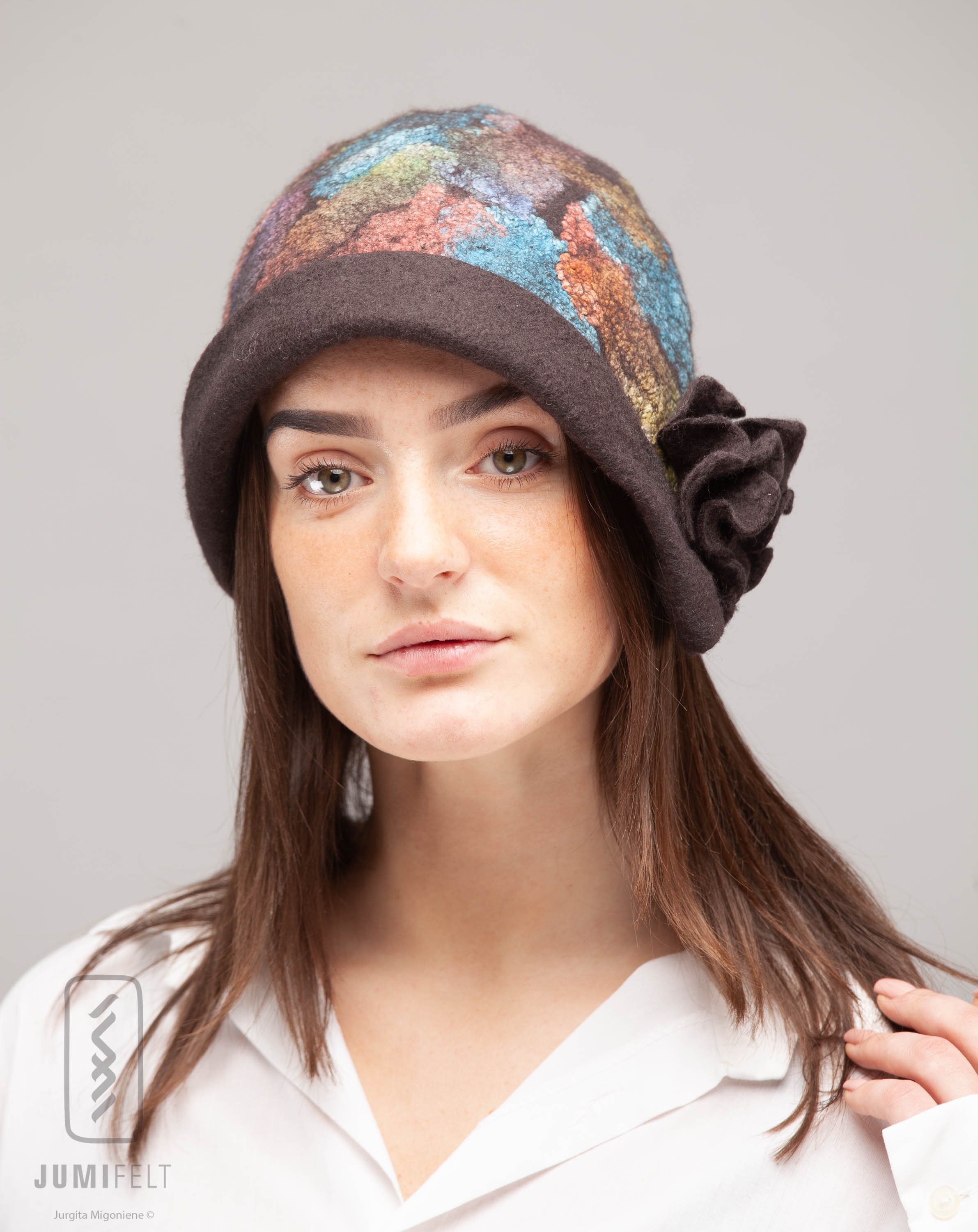Cloche Hat Felt Hat Merino Wool Hat 