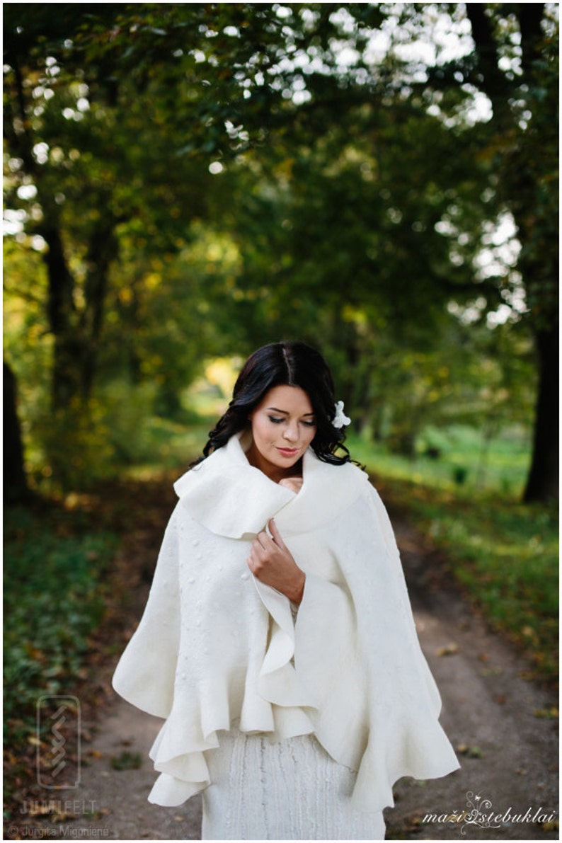 duo shawl felted button