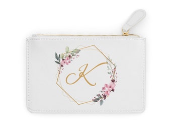 Mini pochette florale lettre K