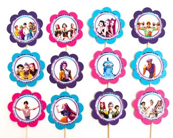 Kpop, Kpop cupcakes, Kpop toppers, Kpop birthday, Demon Hunters party, Demon Hunter cupcakes, Rumi Mira Zoey cupcakes, Kpop favors, Saja