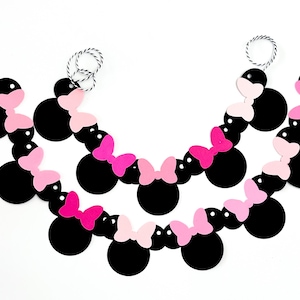 Girl Minnie party, Pink Minnie party, Pink Minnie Banner, Pink Minnie garland, Pink Minnie Mouse party, Minnie Mouse, Minnie banner, Minnie
