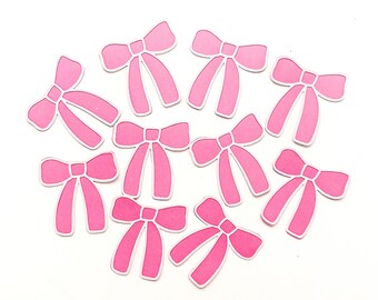 Bows, Bow party, Pink girly bow toppers, Pink Bow decorations, Pink Bows, Pink girl head party, Pink bow bunting, Pink baby shower, pink