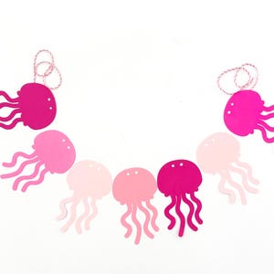 Pink Jellyfish party, Pink Jellyfish birthday, Jellyfish banner, Jellyfish garland, Jellyfish garland, Jellyfish party, Jellyfish decoration