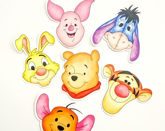 Winnie the Pooh die cuts, Winnie the Pooh crafts, Winnie the Pooh favors, Winnie the Pooh birthday, Pooh and friends crafts,  Pooh Party