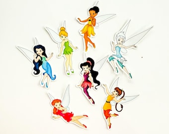 Fairy die cuts, Tinkerbell and friends crafts, Tinkerbell and friends party, Princess cut outs, Princess favors, Fairy birthday, Tinkerbell