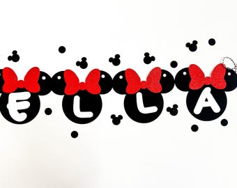 Minnie Mouse Banner, Personalized Minnie banner, Minnie Mouse birthday, Minnie party, Red Minnie party, Minnie Mouse, Minne bachelorette