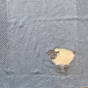 Babydecke, Neugeborenendecke, Decke, Babygeschenk, handgestrickt, Baby, gestrickt, Schafdecke, AEI Knits