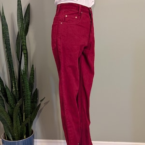 1990&#39;s BUM Equipment High Waisted Red Denim Pants - Women&#39;s Size 6/28/S