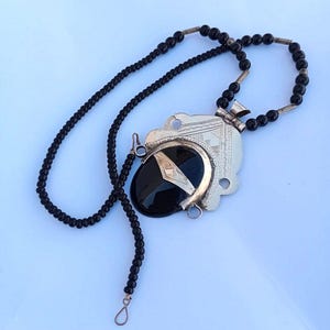 Antique African Tuareg Natural Agate Berber Tribal Ethnic Beautiful Jewish Necklace