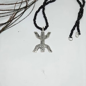 Handmade Amazigh Tuareg Berber Pendant Necklace – Moroccan Tribal Jewelry – Ethnic Symbol Gift