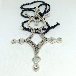 Handmade Moroccan Berber Tuareg Necklace – Ethnic Sahara Jewelry, Tribal Amazigh Pendant