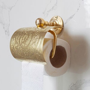 Portarotolo di carta igienica in ottone non laccato, portarotolo di carta igienica, portarotolo di carta igienica per bagno, portarotolo di carta igienica per bagno di servizio