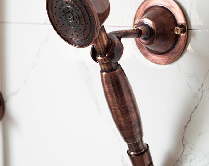 Handcrafted Copper Handheld Shower: Eco-Friendly Bathroom Fixture