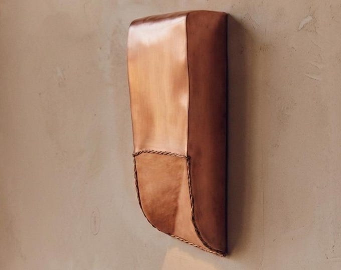 Handmade Copper Wall Sconce, Rustic Moroccan Riad Lighting