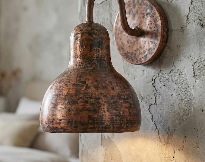 Handmade Copper Outdoor Wall Sconce, Weather-Resistant Patio Lighting, Outdoor lamp fixture