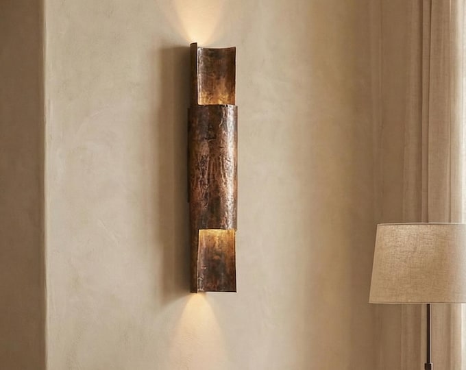 Handmade Copper Wall Sconce for Gary : 30cm size with 4" projection