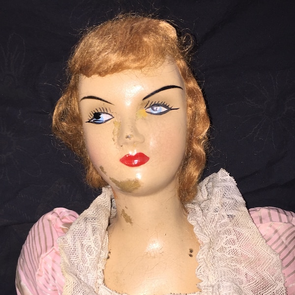 Antique Carnival French Boudoir Doll