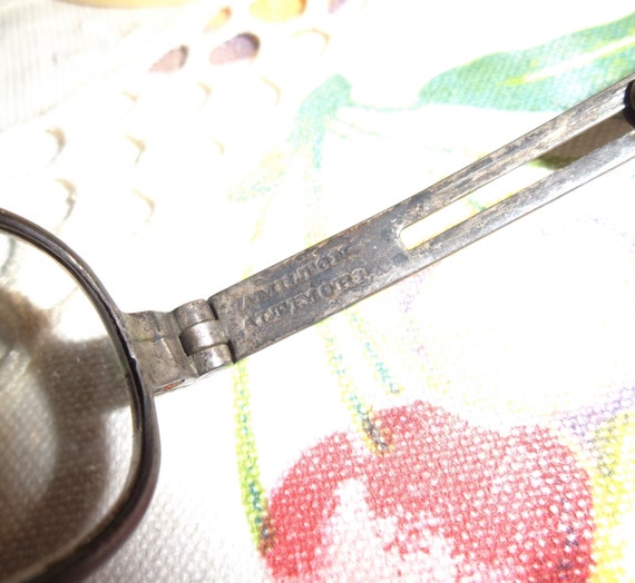 1830's Antique Hamilton Metal Eye Glasses Gem