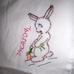 Vintage Russian Thursday Rabbit Linen