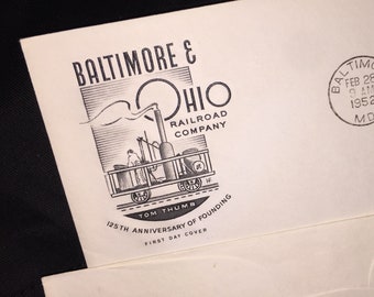 1952 Baltimore & Ohio First Day Envelope