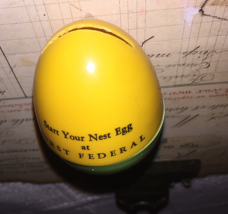 Vintage First Federal Egg Bank Etsy