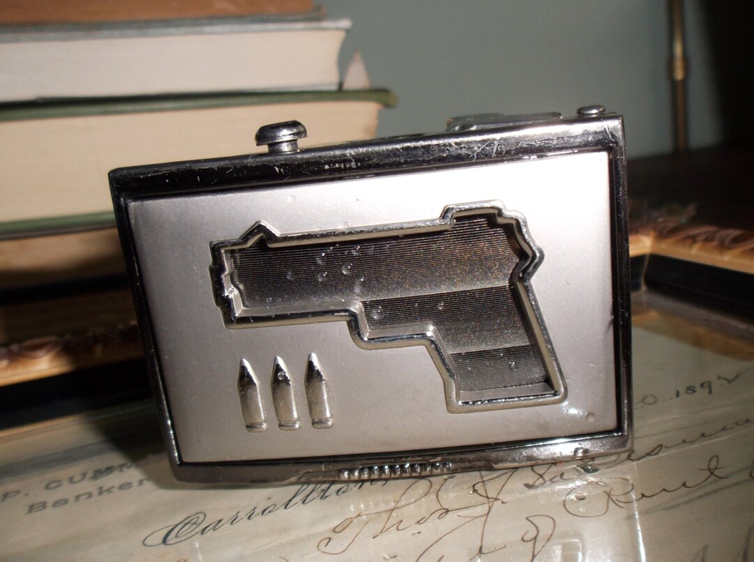 Vintage Gun Belt Buckle Etsy