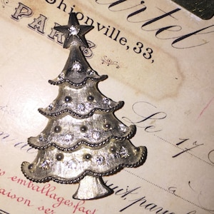 Vintage Christmas Tree Brooch