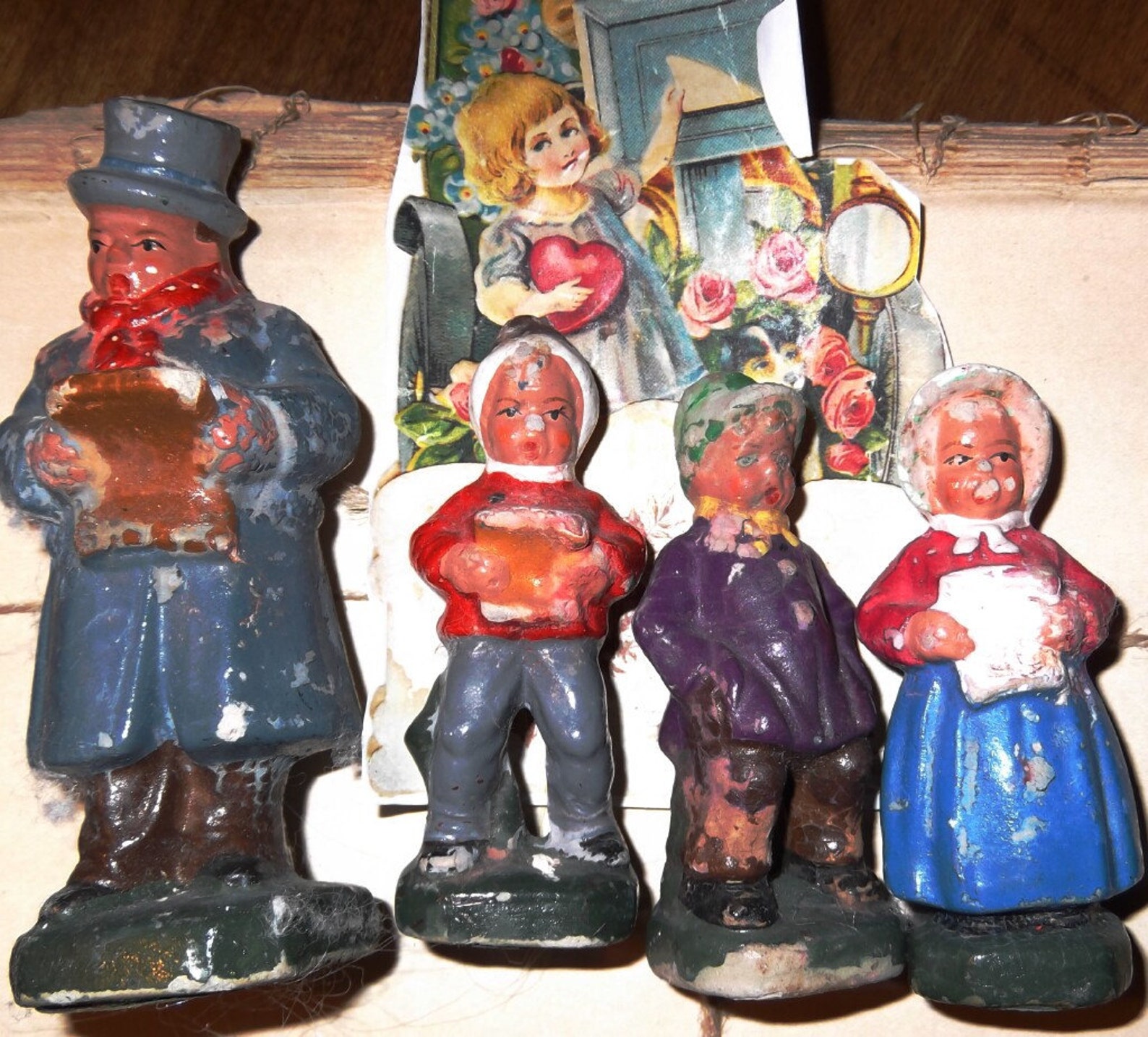 Vintage Christmas Carolers Set Etsy