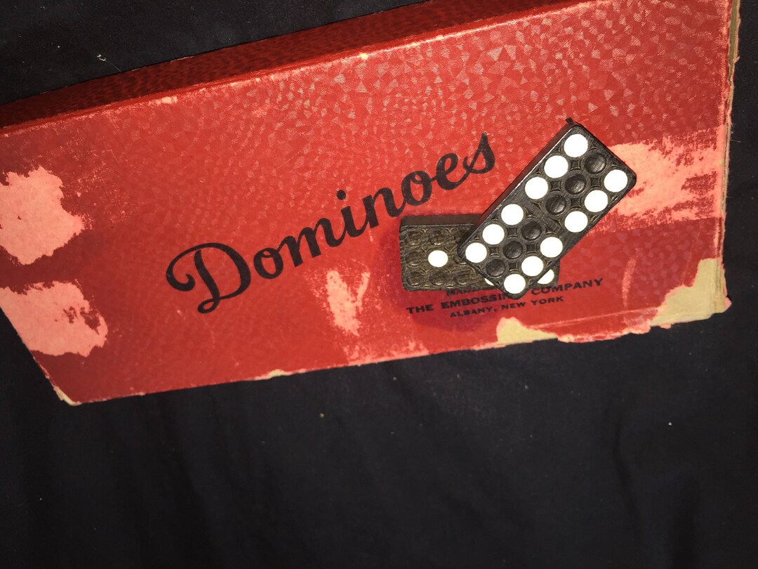 Vintage Embossing Company Dominoes Etsy