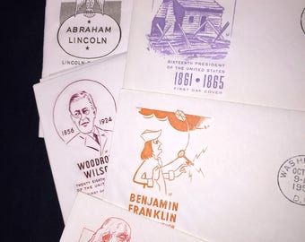 Presidents and Ben Franklin First Day Envelope Lot