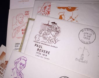 Webster, Revere, Ben Franklin and More First Day Envelope Lot