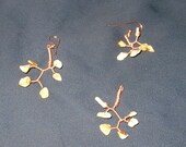 Autumn Branches SET. Copper and Fossil Coral