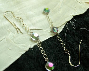 Midnight. Black Diamond Swarovski Dangles