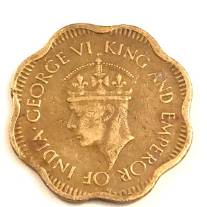 1944 Ceylon 10 Cents Coin - King George VI Era
