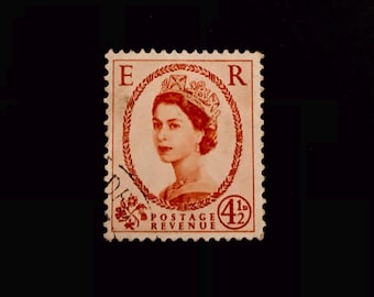 イギリス女王エリザベス2世 1952年 4ペンス切手（希少） - Etsy 日本