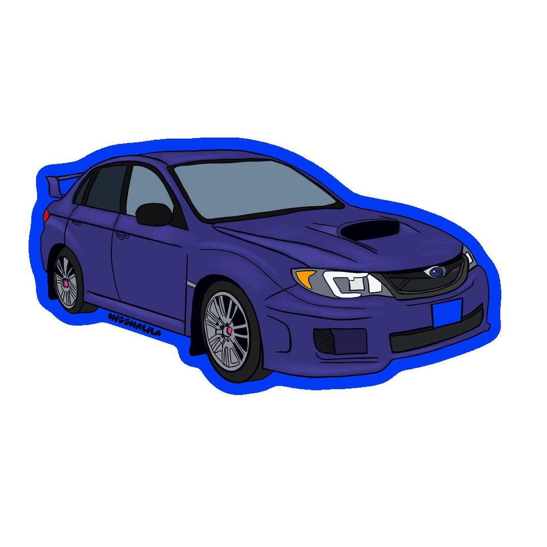 Custom Subaru WRX STI 2011 Sticker | Choose Your Car Color | Jdm Car ...