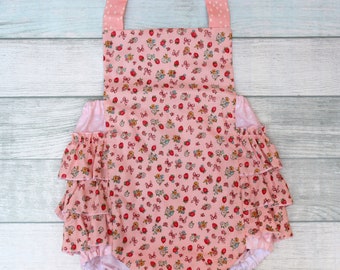 Sweet Strawberry  Romper, Summer romper, romper, Baby romper, toddler romper, girls romper,