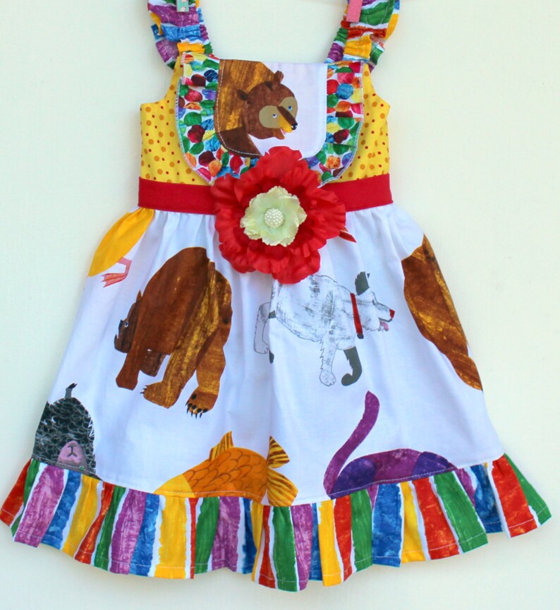 Toddler Dress Brown Bear Brown Bear Dress 1st Birthday Etsy