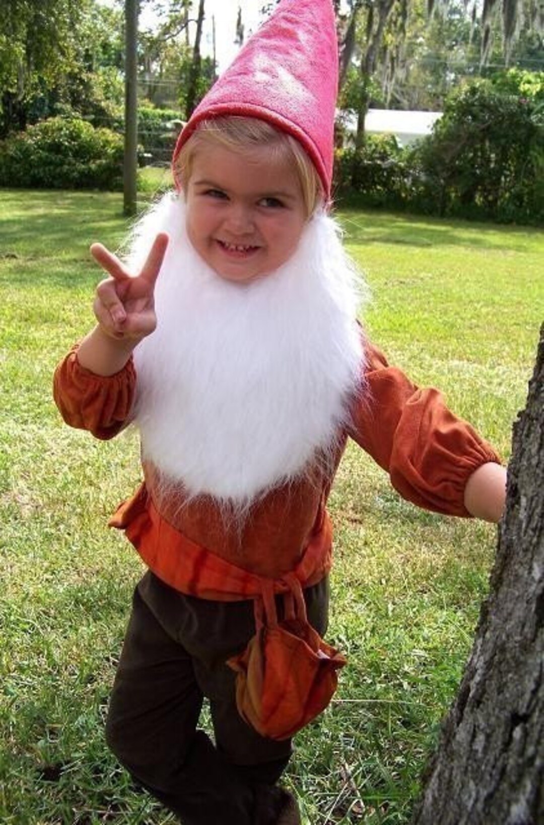 Gnome Costume Hat and Beard Set, Kids & Adult Halloween - Etsy