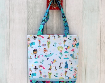 Girls Little Mermaid party tote bag purse, FREE SHIPPING