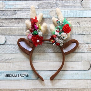 Reindeer headband, Christmas Reindeer ears, Parade headband, Holiday antlers, Xmas antlers, FREE SHIPPING