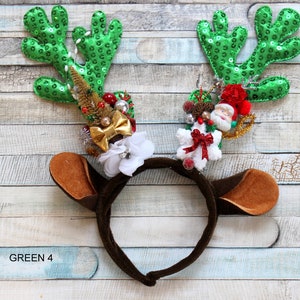 Reindeer headband, Christmas Reindeer ears, Parade headband, Holiday antlers, Xmas antlers, FREE SHIPPING image 5