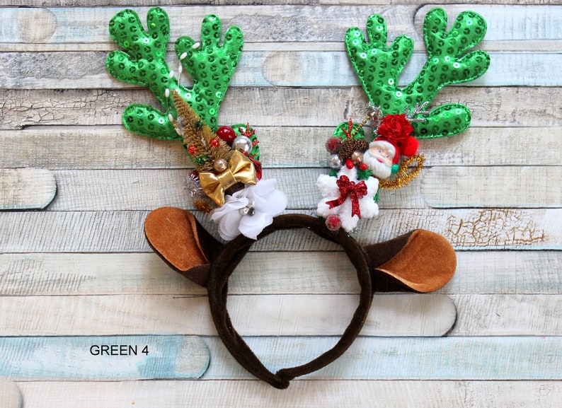 Reindeer headband, Christmas Reindeer ears, Parade headband, Holiday antlers, Xmas antlers, FREE SHIPPING image 5